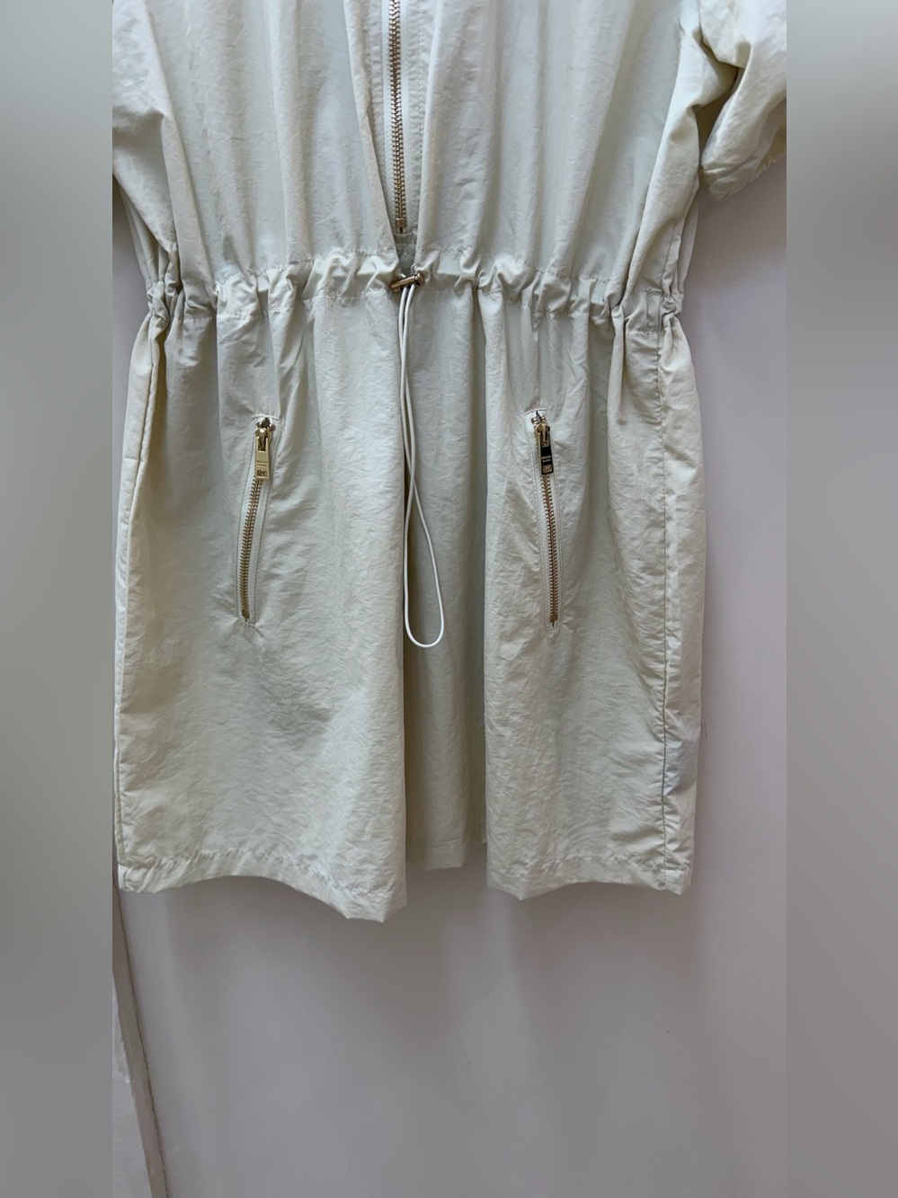 Prada Zip-Front Drawstring Mini Dress - Picture 4 of 8